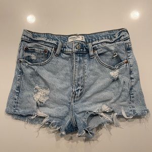 Abercrombie High Rise Denim Shorts